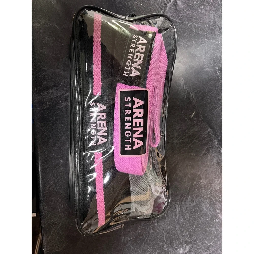 Arena Strength Pink Body Bands Workout‎ Guide Set with Bag Resistance Fitness